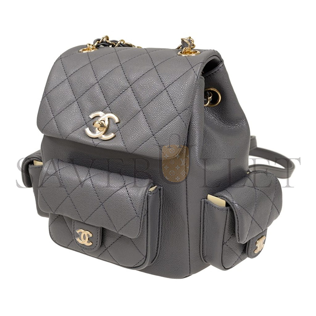 CHANEL MASTER DUMA GREY BACKPACK AS4398 (21.5*19.5*12cm)